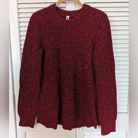 Athleta Sierra Crew Wool Blend Sweater Candy Red Marl XS - Picture 2 of 7